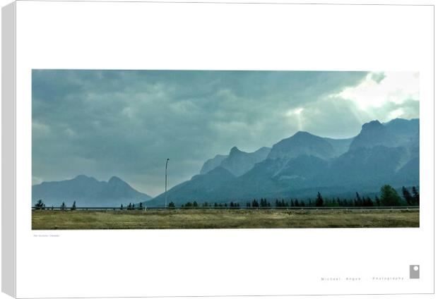 The Rockies (Canada) Canvas Print by Michael Angus
