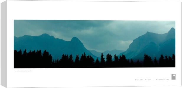 The Rockies Silhouette (Canada) Canvas Print by Michael Angus