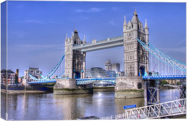 Tower Bridge with the GLA offices Canvas Print by David French