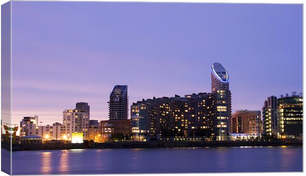Docklands apartments Canvas Print by David French