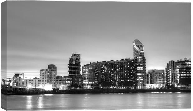 Docklands apartments Canvas Print by David French