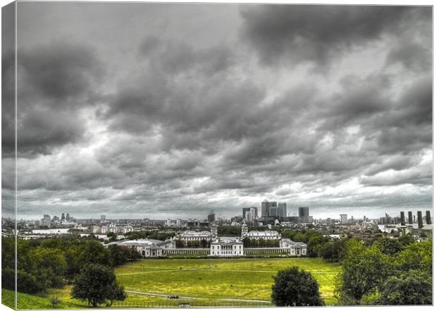 Greenwich and Docklands HDR Canvas Print by David French