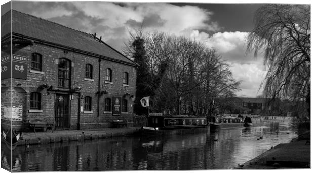 Burscough Leeds to Liverpool Canal Canvas Print by David French