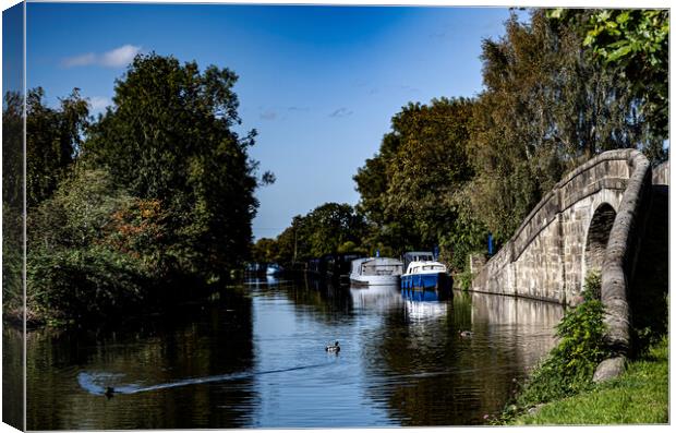 Leeds to Liverpool Canal Canvas Print by David French