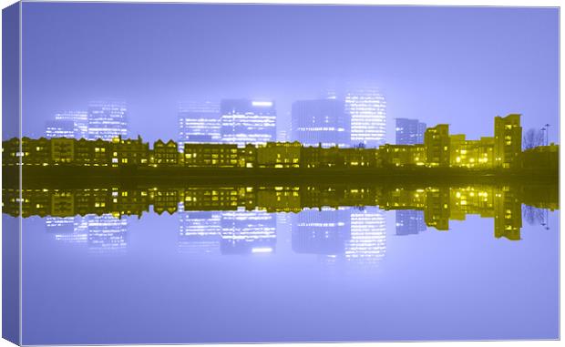 Docklands Canary Wharf Canvas Print by David French