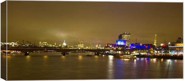 London Skyline Night Canvas Print by David French
