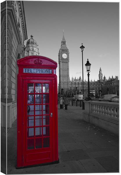 London Red Telephone box Canvas Print by David French