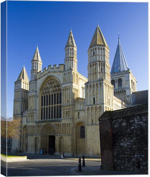 Rochester Cathedral Canvas Print by David French