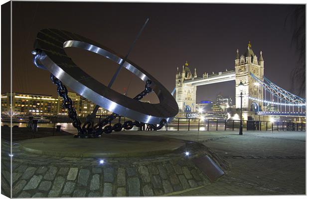 Tower Bridge Night Canvas Print by David French