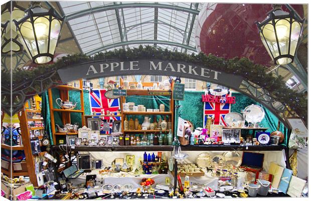 Covent Garden Apple Market Canvas Print by David French