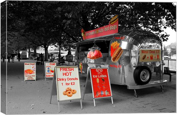 Ice Cream Hot Dogs Canvas Print by David French
