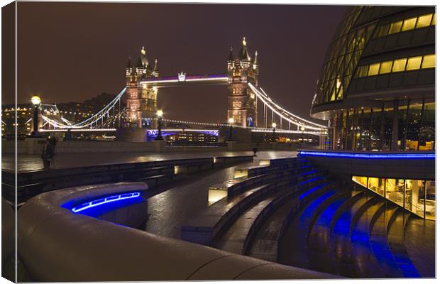 City Hall and Tower Bridge Canvas Print by David French