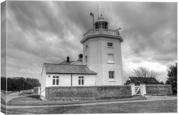 Trinity House Lighthouse BW Canvas Print by David French