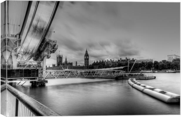Big Ben and the houses of Parliament  bw Canvas Print by David French