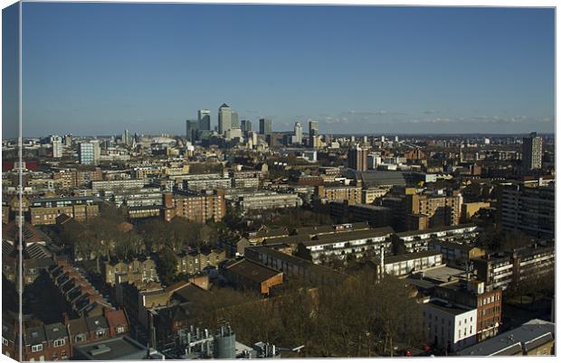 2013 Docklands London Skyline Canvas Print by David French