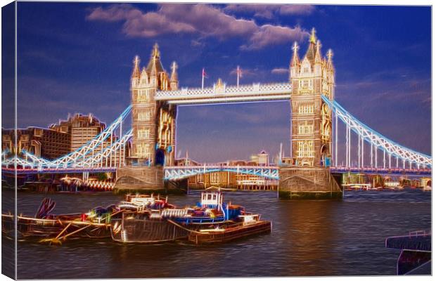 Tower Bridge fractals Canvas Print by David French