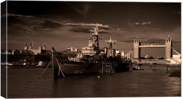 Tower  Bridge Thames London Canvas Print by David French