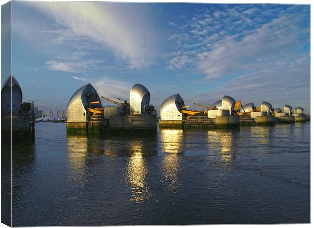 Thames Flood Barrier Canvas Print by David French