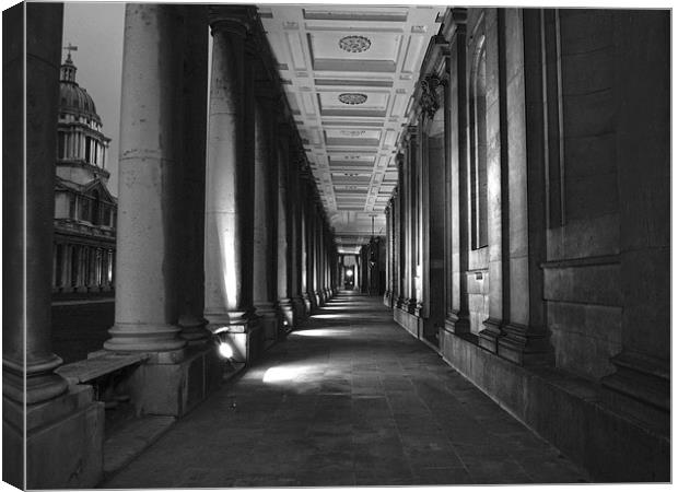 Greenwich Royal Naval College HDR BW Canvas Print by David French