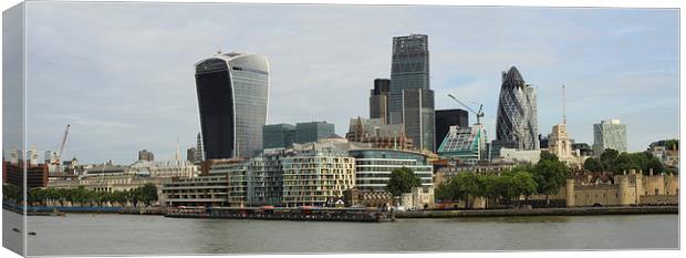  The City of London skyline  panarama Canvas Print by David French