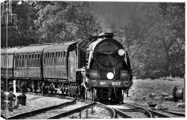 Steam Trains bw  Canvas Print by David French