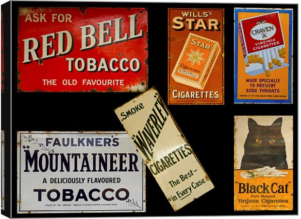  Antique Enamel Signs Canvas Print by David French