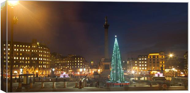 Christmas  Tree Trafalgar Square Canvas Print by David French