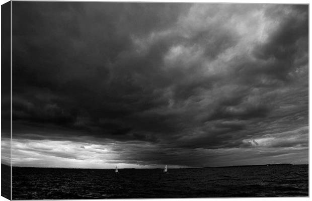 Storm over Medway Canvas Print by David French
