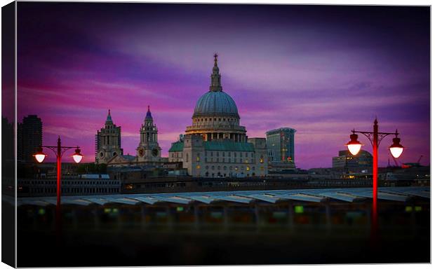 St Pauls Dusk Canvas Print by David French