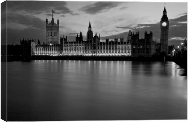 Big Ben and the houses of Parliament Canvas Print by David French
