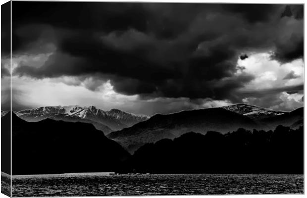 Clouds over Ulswater Lake District Canvas Print by David French