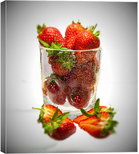 Strawberry Dessert Canvas Print by David French