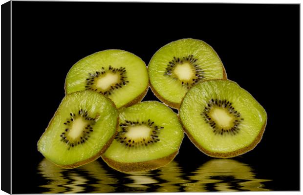 Fresh Kiwi fruits Canvas Print by David French