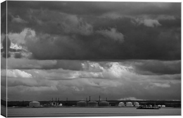 Leigh on Sea Essex bw Canvas Print by David French