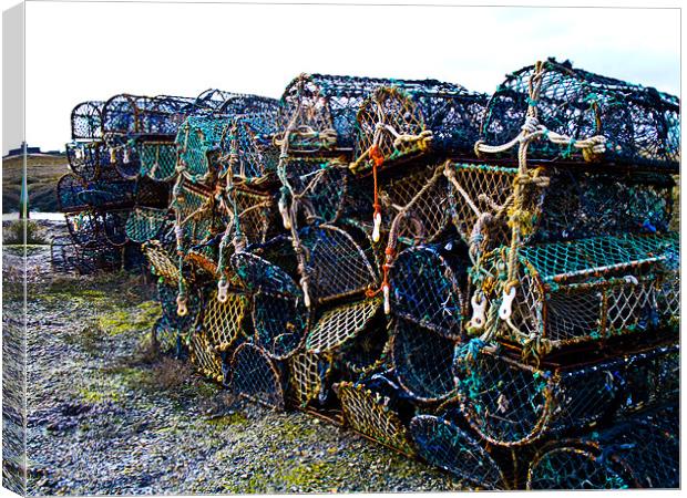 Lobster pots Canvas Print by David French