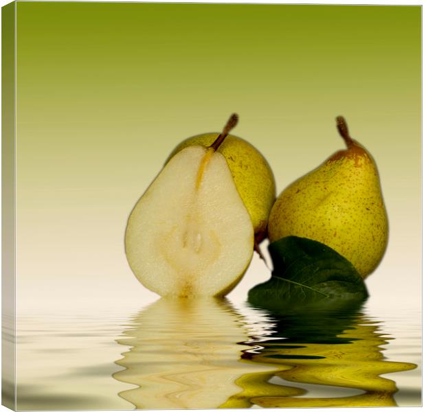 Fresh Pears Fruit Canvas Print by David French
