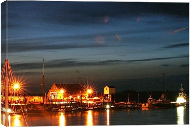 Wells next the Sea at night Canvas Print by David French