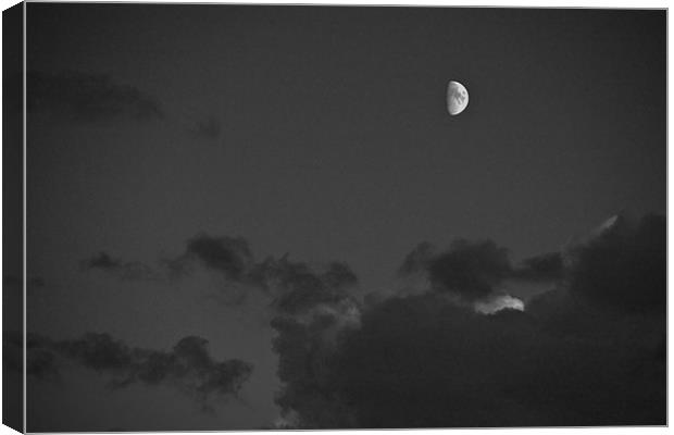 Moonrise over east London Canvas Print by David French