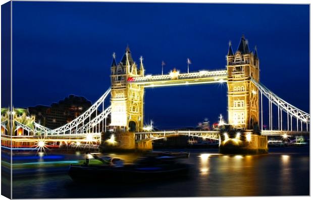 Tower Bridge Fractals Canvas Print by David French