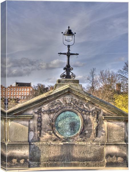 Shrewsbury English Bridge Canvas Print by David French