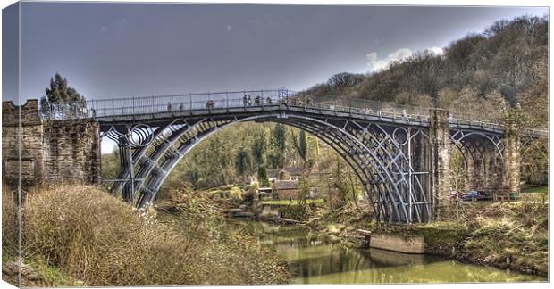 Ironbridge over the River Severn Canvas Print by David French