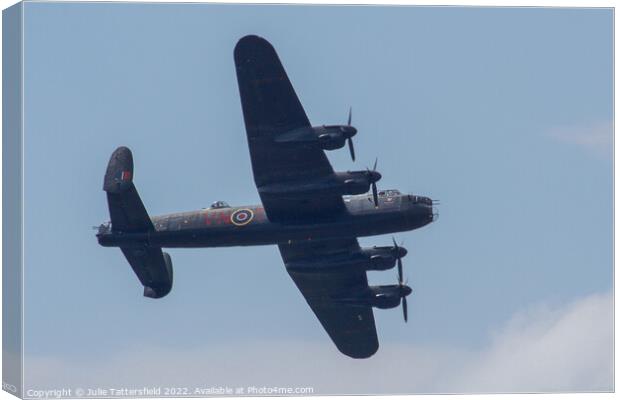 Lancaster Bomber Canvas Print by Julie Tattersfield