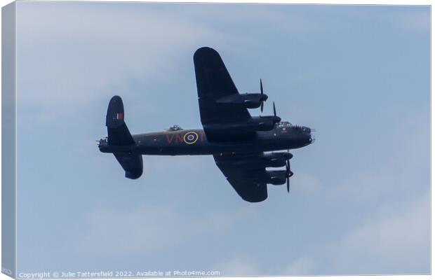 RAF Lancaster Bomber Canvas Print by Julie Tattersfield