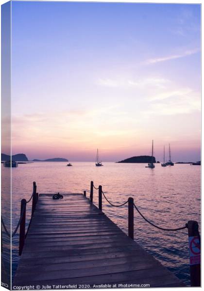 Sunrise in Es Cana Ibiza Canvas Print by Julie Tattersfield