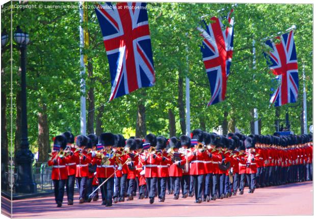 Coldstream Guards Trooping The Colour Canvas Print by Laurence Tobin