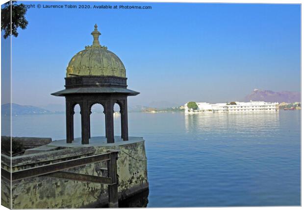 Lake Palace, Udaipur India Canvas Print by Laurence Tobin