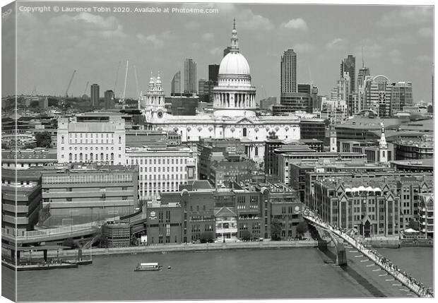 St Pauls Cathedral and City Canvas Print by Laurence Tobin