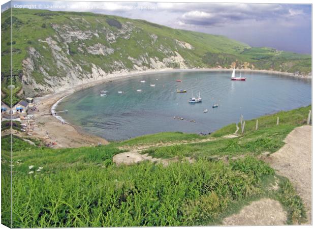 Lulworth Cove, Dorset Canvas Print by Laurence Tobin