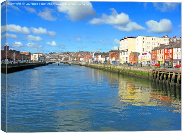 The River Lee in Cork, Ireland Canvas Print by Laurence Tobin