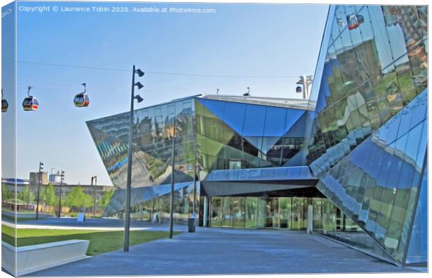 The Crystal with Cable Cars, London Canvas Print by Laurence Tobin